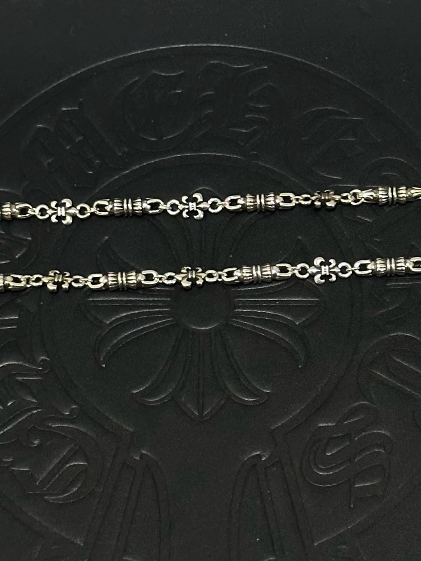 Chrome Hearts Silver Cross Pendant Necklace